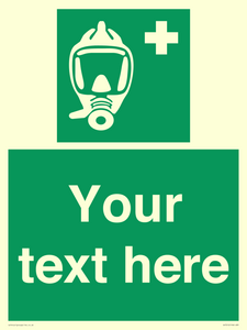 Custom sign safe condition Emergency escape breathing device